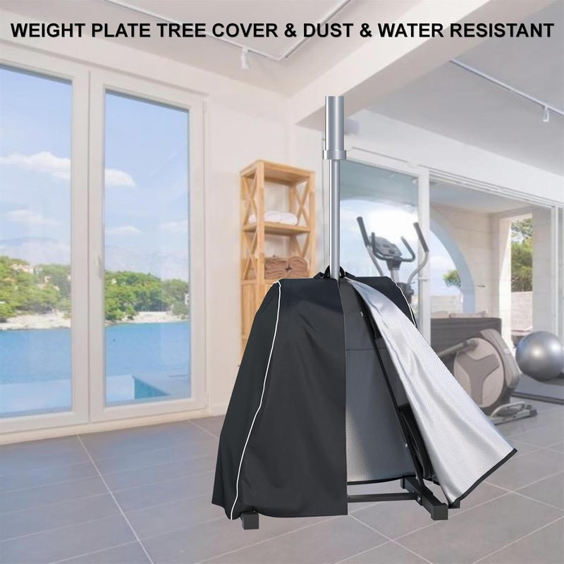 Ddeman Strength Training Plate Tree Cover, Barbell Weight Rack Cover, For Home Gym CAP Triangle Barbell Weight Rack, Strength Training Tree Weight Plate Rack (Cover Only) - Image 5